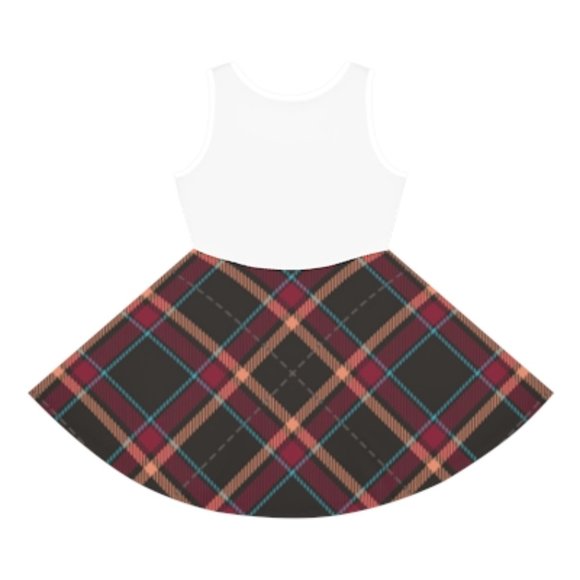 Girls' Sleeveless Tartan Plaid Sundress - Picture 2 of 4